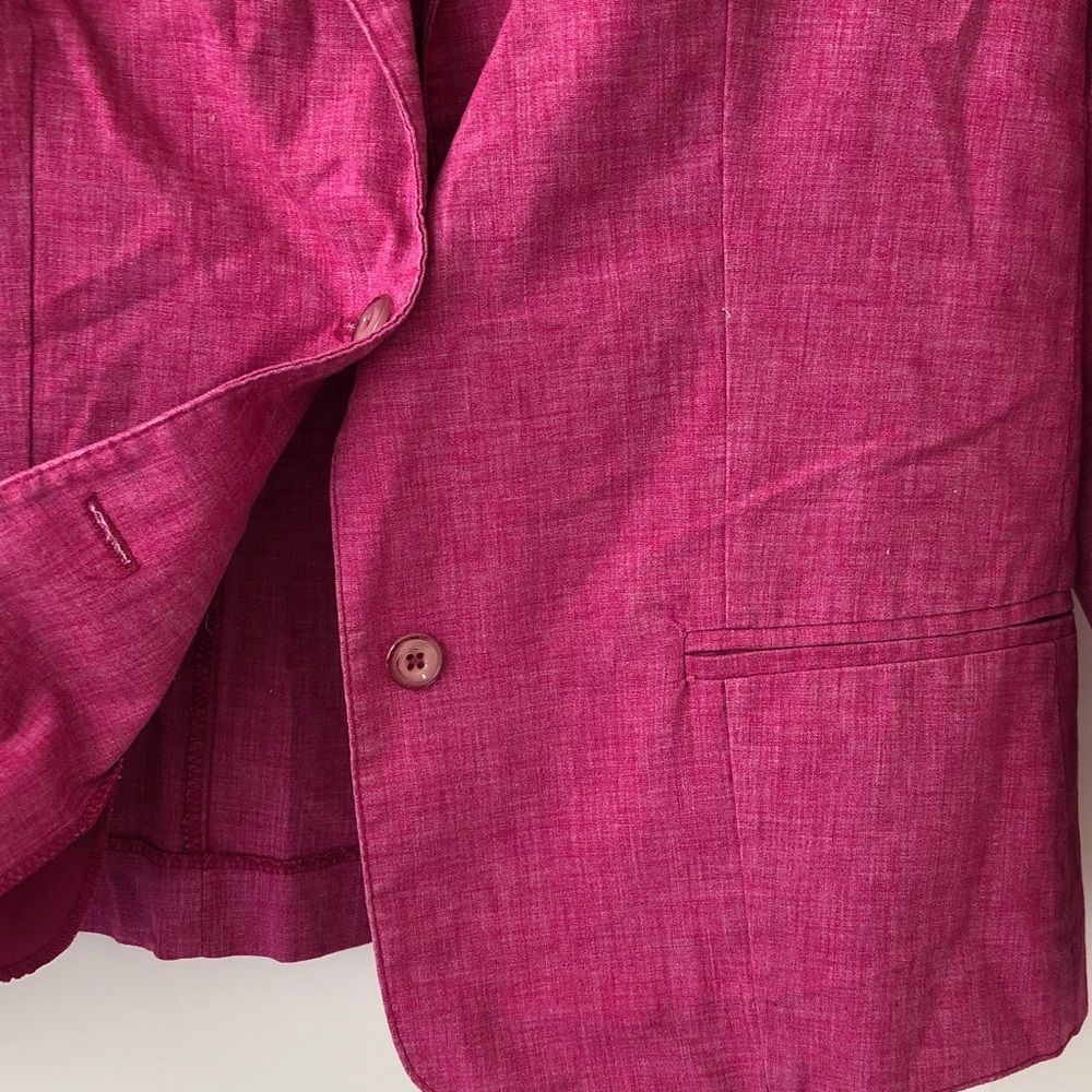 Vintage Women's Fuchsia Blazer Jacket - Picture 4 of 8